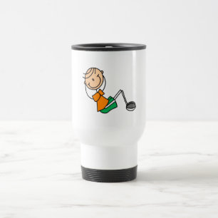 Stokpoppetjes bewegende T-shirts en cadeaus Reisbeker