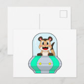 Stokstaartje met Onderzeeër Briefkaart (Voorkant / Achterkant)