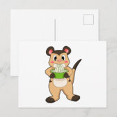 Stokstaartje met Ramen Briefkaart (Voorkant / Achterkant)