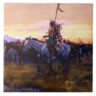 "Stolen Horses" van Charles M Russell Tegeltje