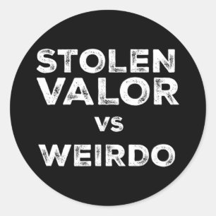 Stolen Valor vs Weirdo Trump Vance vs Harris W Tim Ronde Sticker