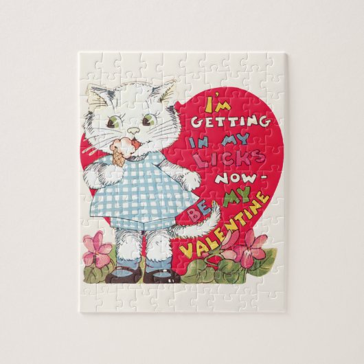 stollingskat voor Valentijnsdag Legpuzzel (Verticaal)