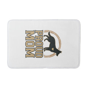 Stolte Moeder Hond Silhouet Vintage Vector Design_ Badmat