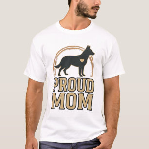 Stolze Moeder Hond Silhouet Vintage Vector Design_ T-shirt