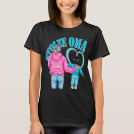 stolze Oma Enkel Herz Junge blonde Haare T-shirt