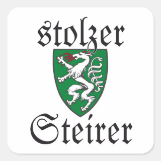 Stolzer Steirer Steiermark Österreich Wappen Vierkante Sticker
