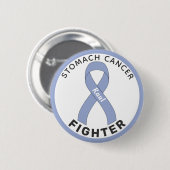Stomach Cancer Fighter Ribbon White Button (Voorkant /achterkant)