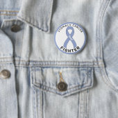 Stomach Cancer Fighter Ribbon White Button (In situ)