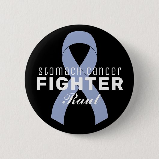 Stomach Cancer Ribbon Black Button (Voorkant)