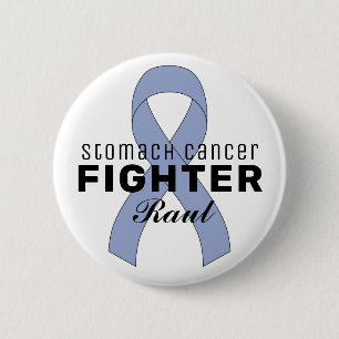 Stomach Cancer Ribbon White Button