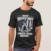 Stomach Cancer Survivor Fight Power Warrior T-shirt (Voorkant)