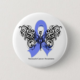 Stomach Cancer Tribal Butterfly Ronde Button 5,7 Cm