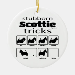 Stombborn Scottie Tricks Keramisch Ornament