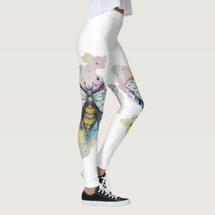 Stombijen en regenboogwas leggings