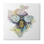 Stombijen en regenboogwas tegeltje (Voorkant)