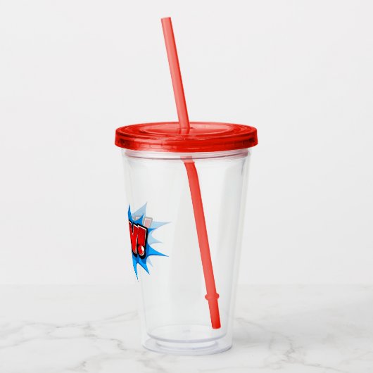 Stomboek WOW! Acryl Drinkbeker (Links)