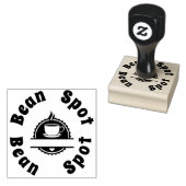 Stomen Koffie Cup Hart Logo 2 zin Rubberstempel (Gestempeld)