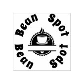 Stomen Koffie Cup Hart Logo 2 zin Rubberstempel (Afrduk)