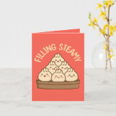 Stomen vullen – Gewaagde Dumpling-spreekwoord  Kaart (Gele Bloem)