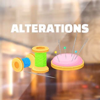 Stomerij Kleermaker Naaister Veranderingen  Raamsticker