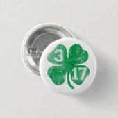 Stomme 3/17 St Patrick's Day Shamrock Ronde Button 3,2 Cm (Voorkant /achterkant)