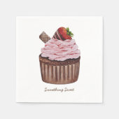 Stomme aardbeienbrood in Waterverf Servet (Voorkant)