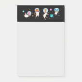 Stomme astronautdieren die in de ruimte zweven post-it® notes (Voorkant)