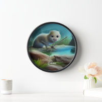 Stomme baby otter in vijver - personaliseerbaar
