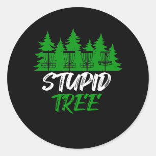 Stomme boom Golf Funny Frisbee Golf Ronde Sticker