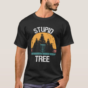 Stomme boomschijf golfspeler t-shirt