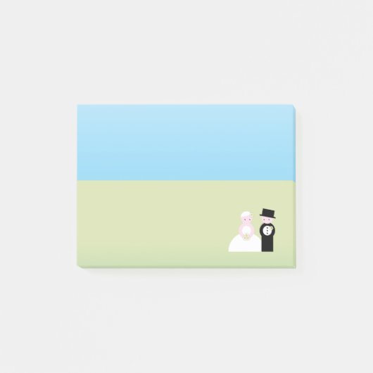 Stomme bruiloft post-it® notes (Voorkant)