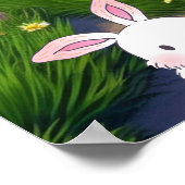 Stomme Bunnies in een veld Poster (Hoek)
