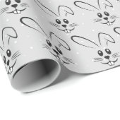 Stomme Bunnies op poka Dots Cadeaupapier (Rol Hoek)