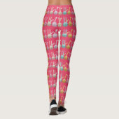 Stomme Bunnies op Roze Leggings van het Ontwerp (Achterkant)