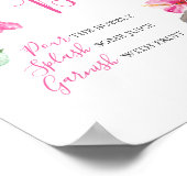 Stomme Bunny en Roze Bloem Mimosa Bar Poster (Hoek)