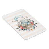 Stomme Bunny in een mand met eieren en bloemen Magneet (Rechterzijde)