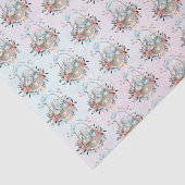 Stomme Bunny in een mand met eieren en bloemen Tissuepapier (Detail)