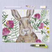 Stomme bunny in waterverf bloemen tissuepapier (Craft)