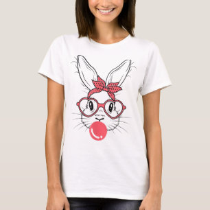 Stomme Bunny met blandana-bril en Bubblegum Happ T-shirt