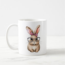 Stomme Bunny met het Ontwerp van de Waterverf van  Koffiemok