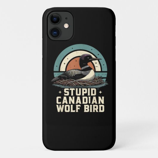 Stomme Canadese Wolf Bird Case-Mate iPhone Case (Achterkant)