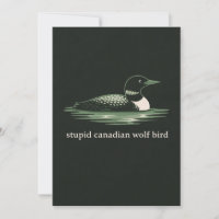 Stomme Canadese Wolf Bird kaart