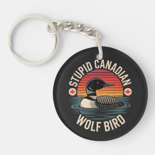 Stomme Canadese Wolfvogel Duikhoender Humor Sleutelhanger