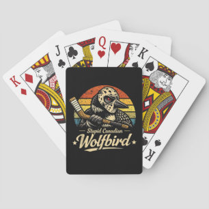 Stomme Canadese Wolfvogel Pokerkaarten