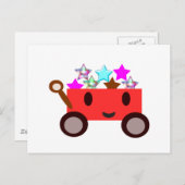 Stomme cartoon wagen briefkaart (Voorkant / Achterkant)
