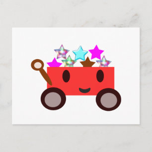 Stomme cartoon wagen briefkaart