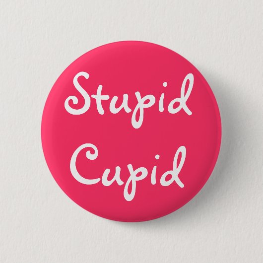 Stomme Cupid Ronde Button 5,7 Cm (Voorkant)