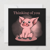 Stomme denkend dat je varkensliefhebbers sentiment notitiekaartje (Voorkant)