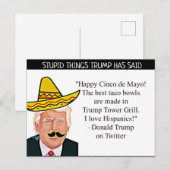 Stomme Dingen Trump zei Briefkaart Souvenir (Voorkant / Achterkant)