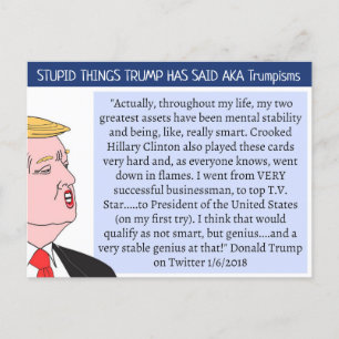 Stomme Dingen Trump zei Briefkaart Souvenir